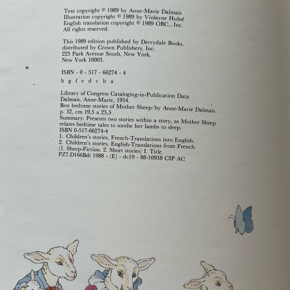 Vintage Find - The Best Bedtime Stories of Mother Sheep - Picture 3 of 3